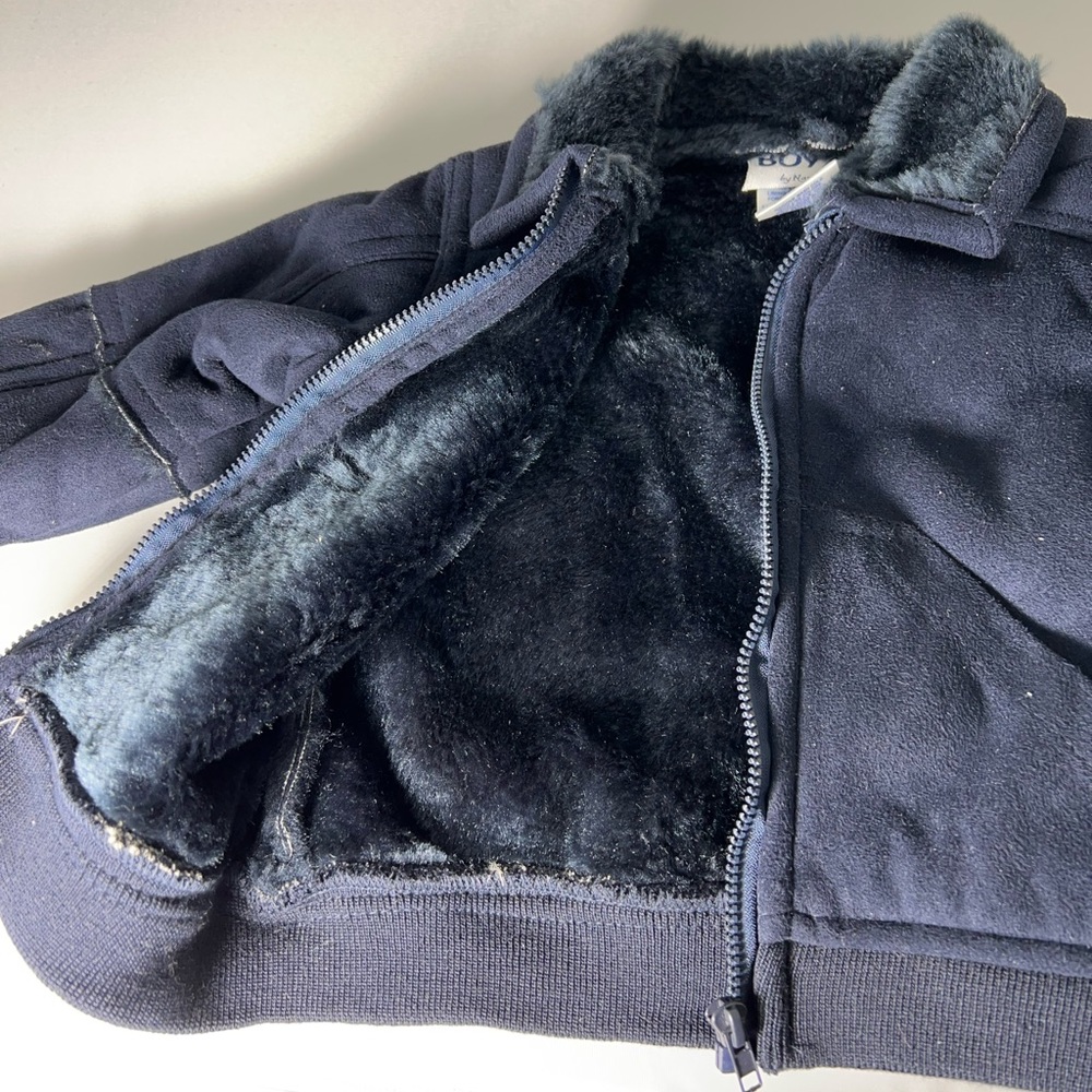 Navy Fur lined Baby Coat**12 mo. $88